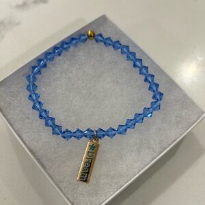 Preciosa Blue Crystal Bracelet transitions from casual to glamorous glamour.